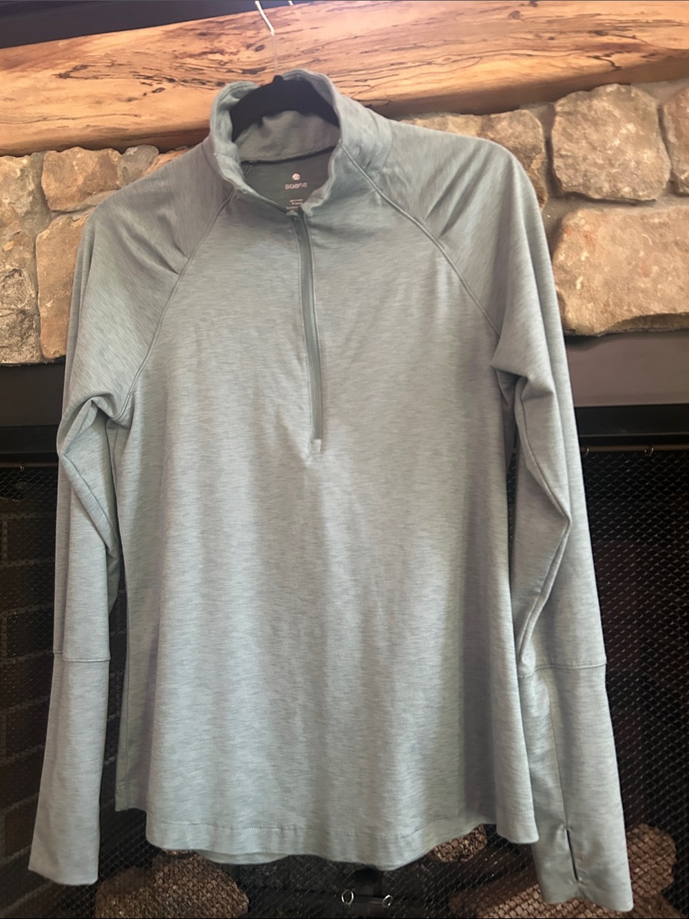 Women’s Quarter-Zip Performance Active Wear - Light Sage